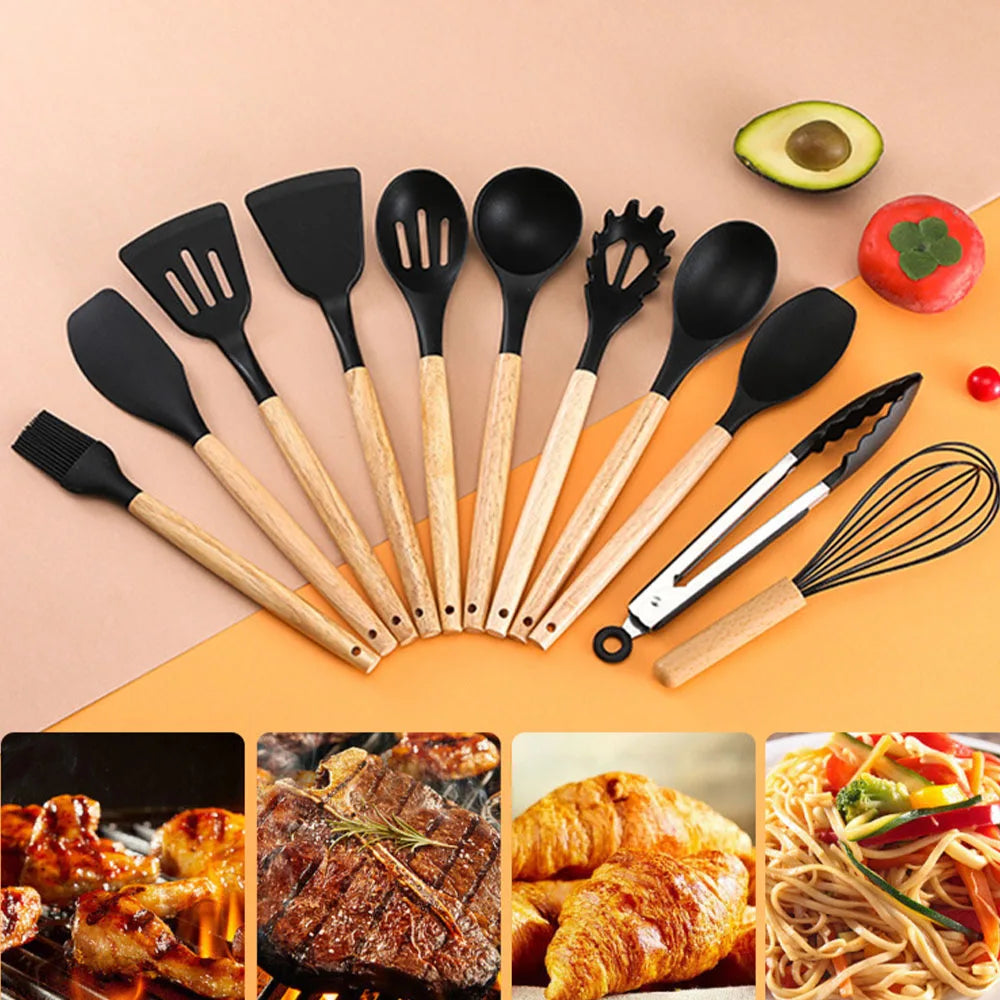 12-Piece Silicone Kitchen Utensils Set