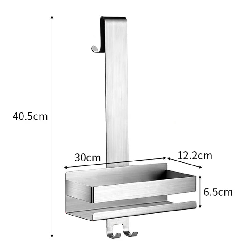 Movable No-Drill Bathroom Shelf