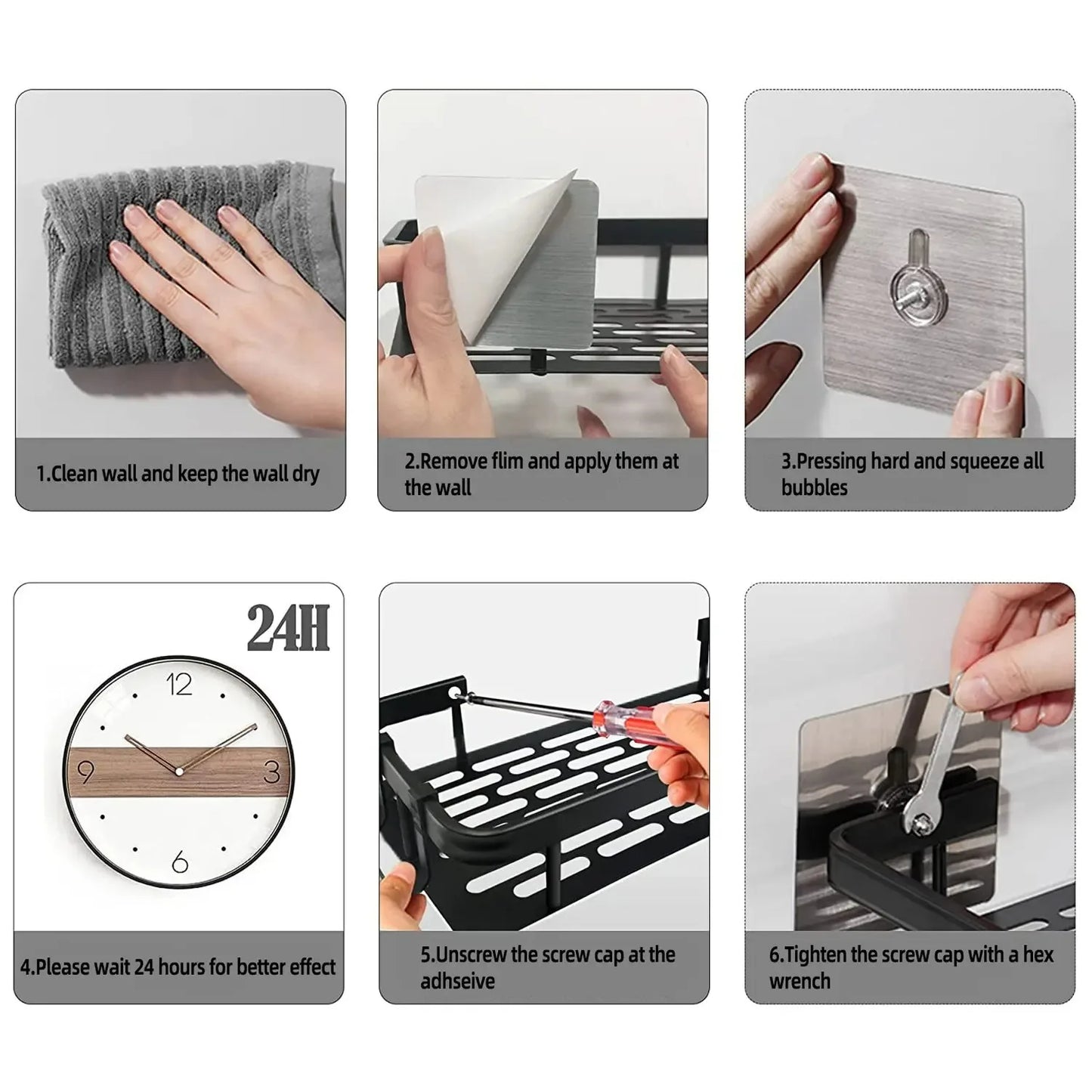 No-Drill Wall Rack
