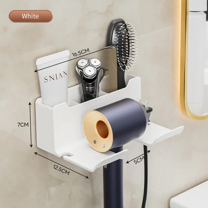 Wall-Mounted Hair Dryer Holder