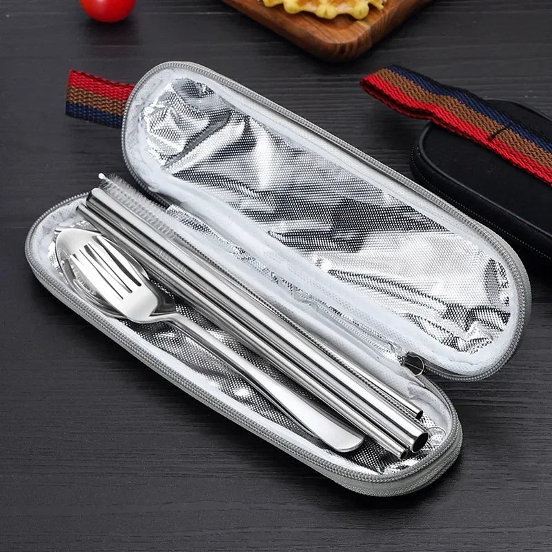 8-Piece Reusable Travel Cutlery Set