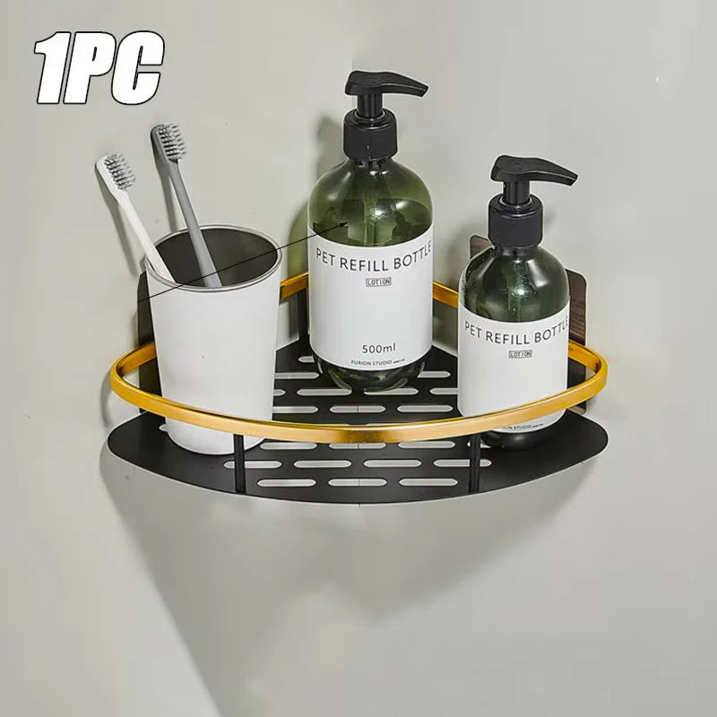No-Drill Bathroom Shelf