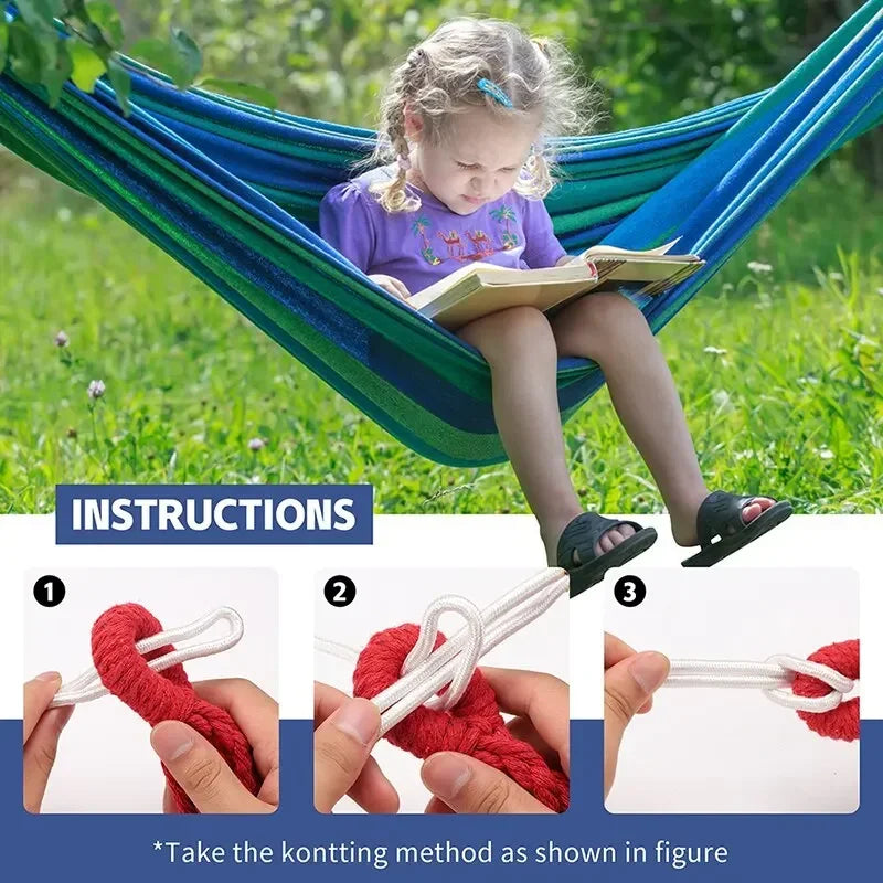 Canvas Camping Swing Hammock