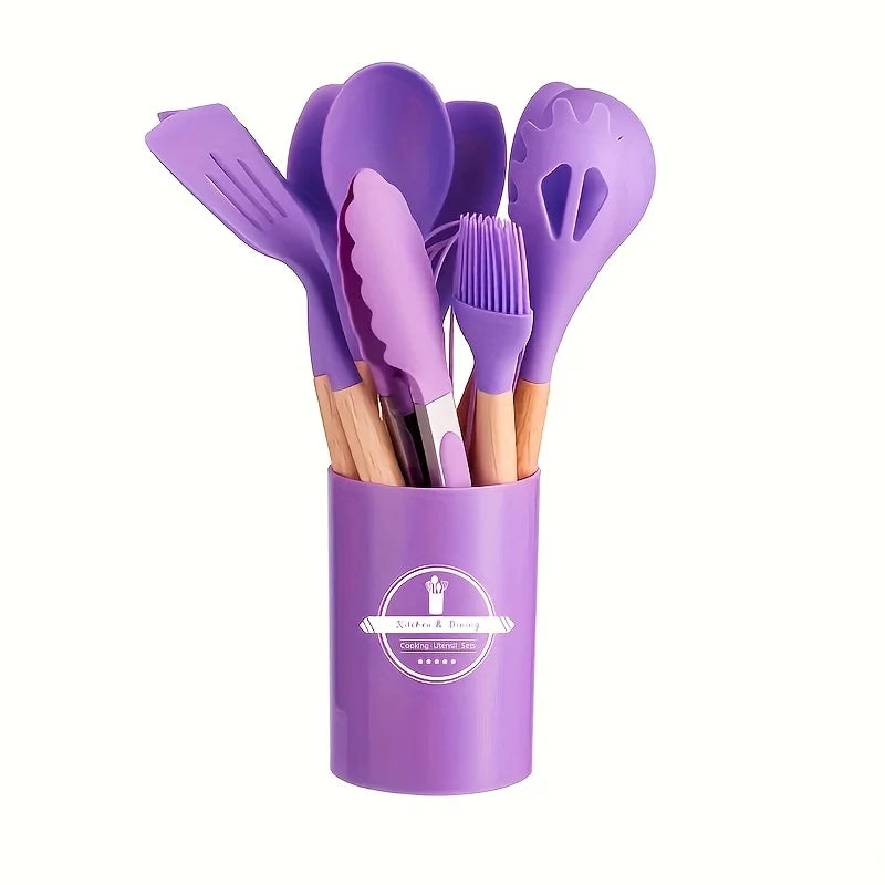 12-Piece Silicone Kitchen Utensils Set