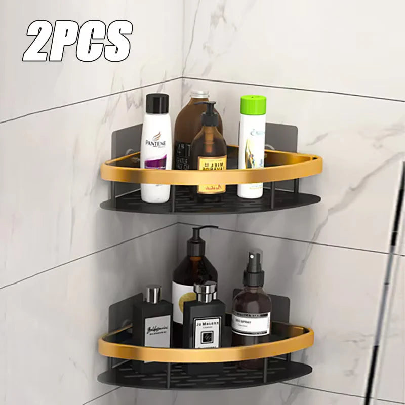 No-Drill Bathroom Shelf