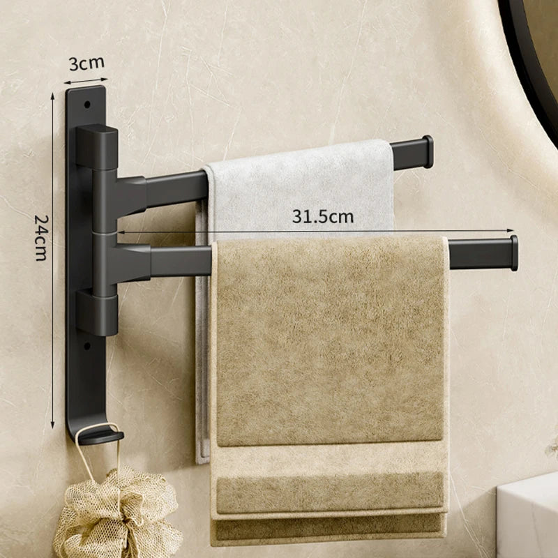 Rotatable Bathroom Towel Rack