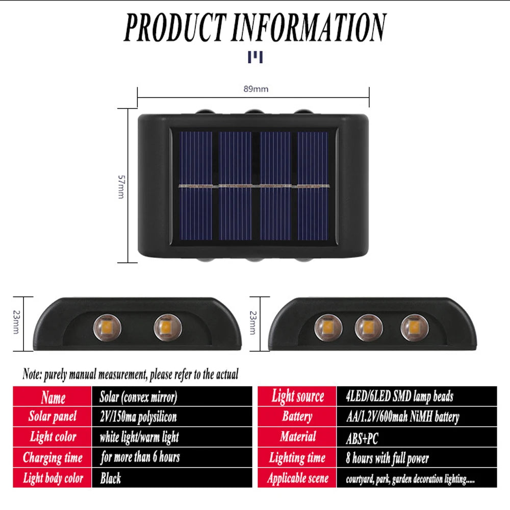 Waterproof Solar Wall Lamp
