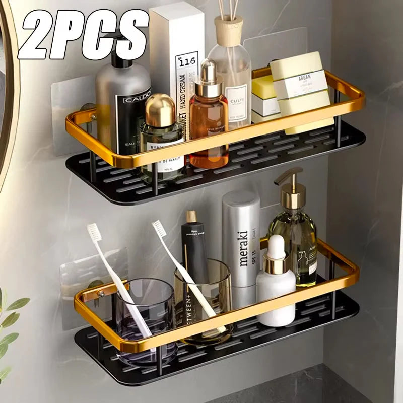 No-Drill Bathroom Shelf