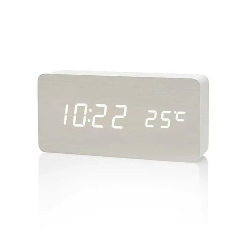 Wooden Digital Alarm Clock