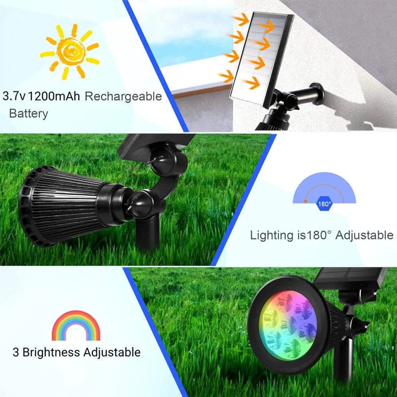 9-LED Solar Spot Lights