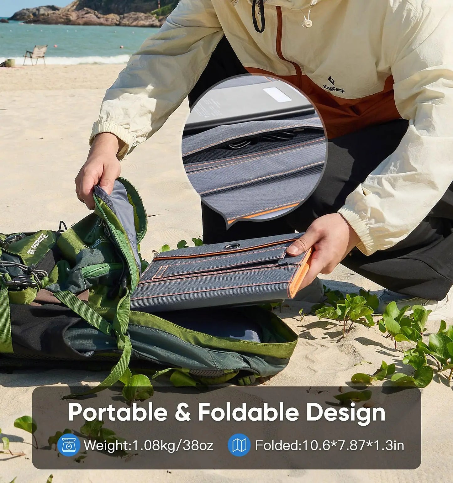 30W Solar Panel 10000mah btttery full system kit Foldable and portable Outdoor power bank for outdoor RV camping mobile phones