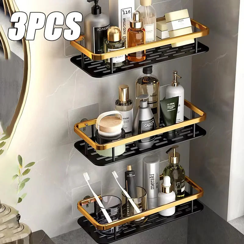 No-Drill Bathroom Shelf