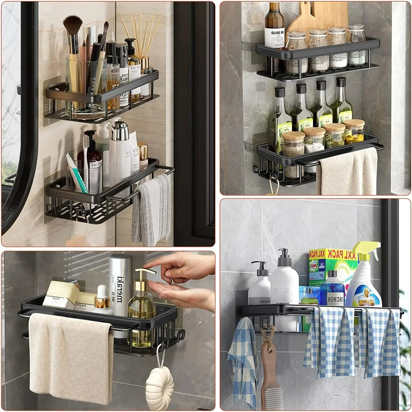 No-Drill Wall Rack