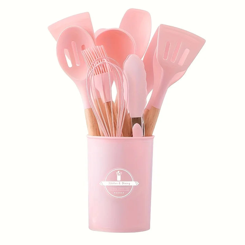 12-Piece Silicone Kitchen Utensils Set