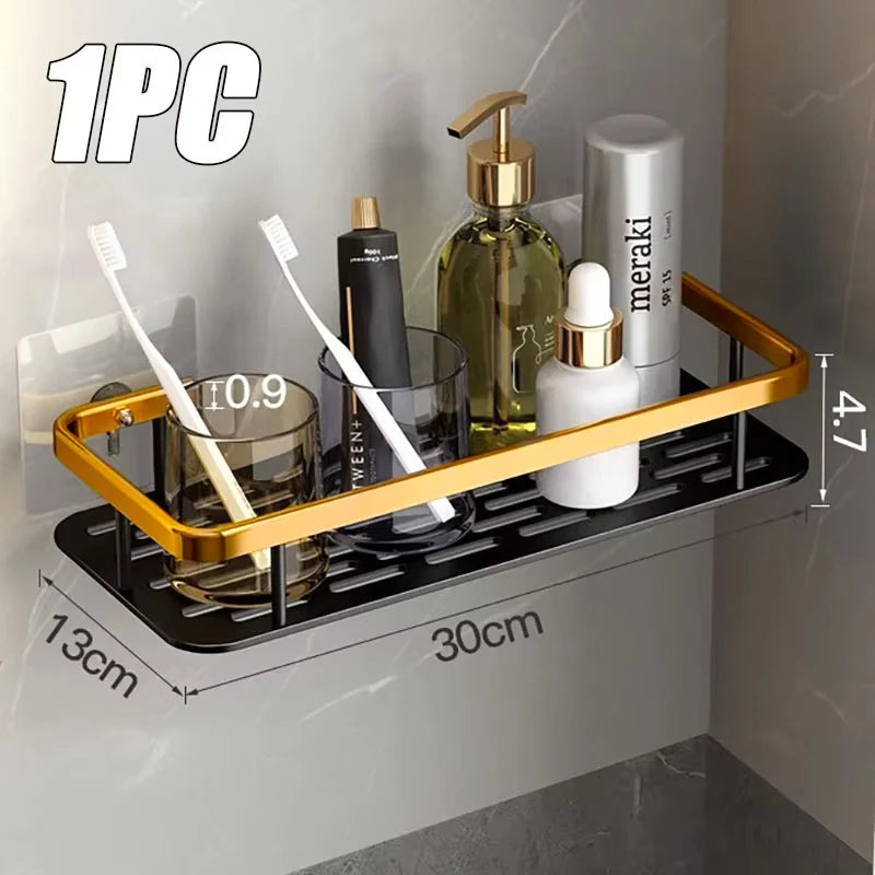 No-Drill Bathroom Shelf
