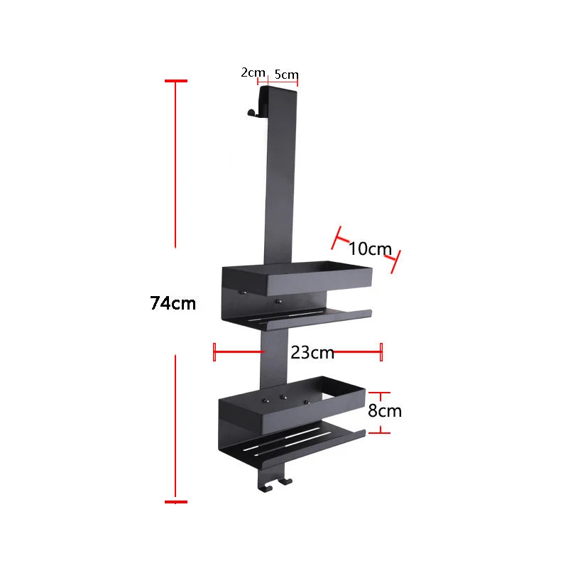 Movable No-Drill Bathroom Shelf