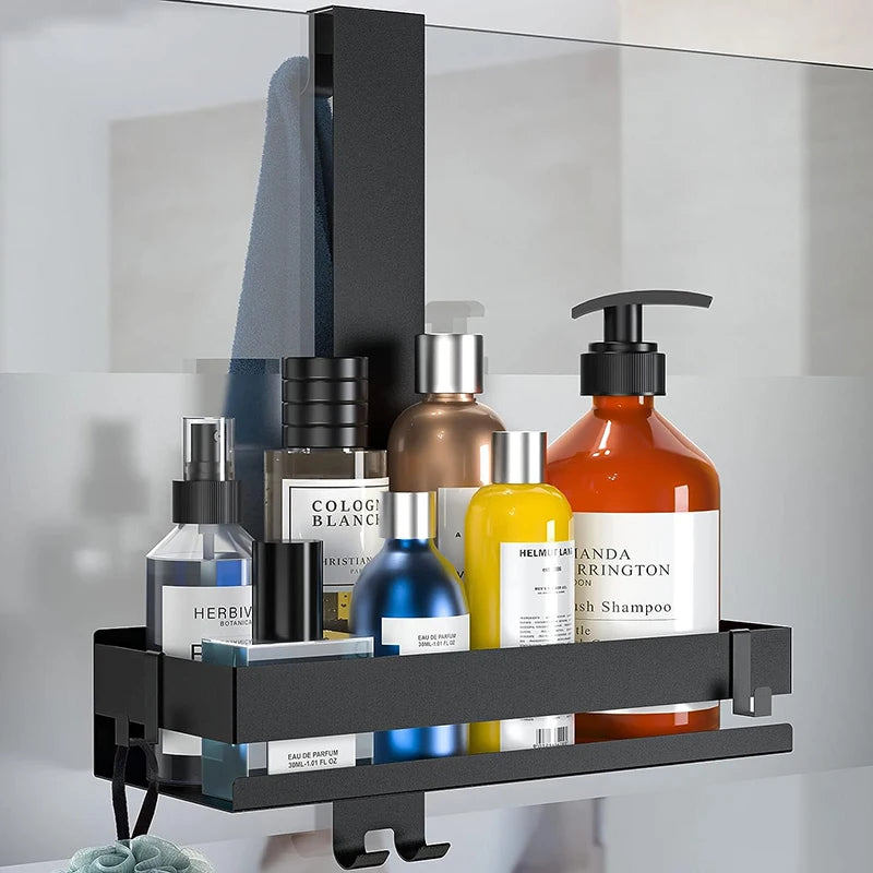 Movable No-Drill Bathroom Shelf