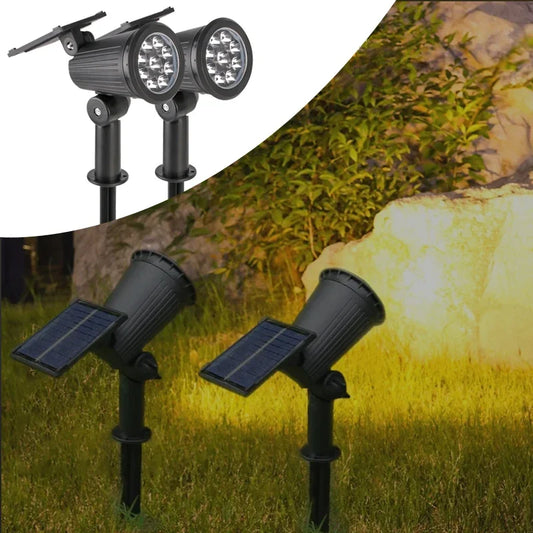 9-LED Solar Spot Lights