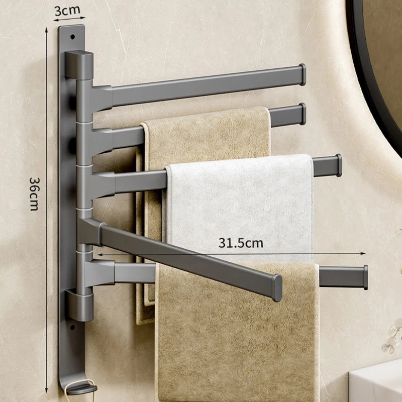 Rotatable Bathroom Towel Rack