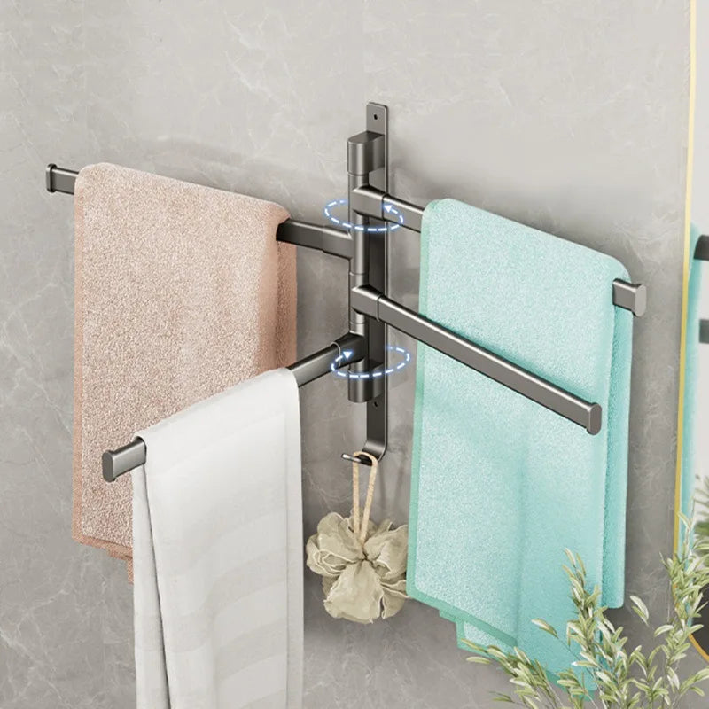 Rotatable Bathroom Towel Rack