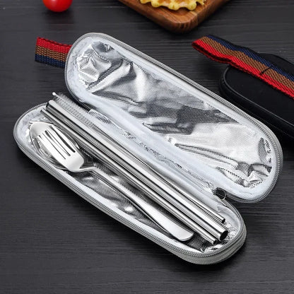 8-Piece Reusable Travel Cutlery Set