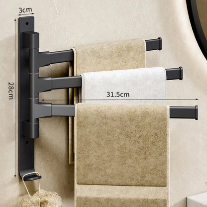 Rotatable Bathroom Towel Rack