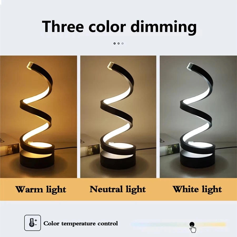 Modern Spiral LED Table Lamp