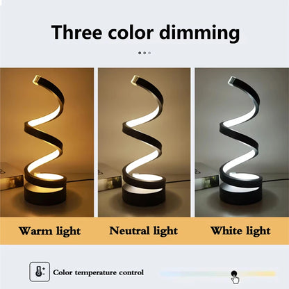 Modern Spiral LED Table Lamp
