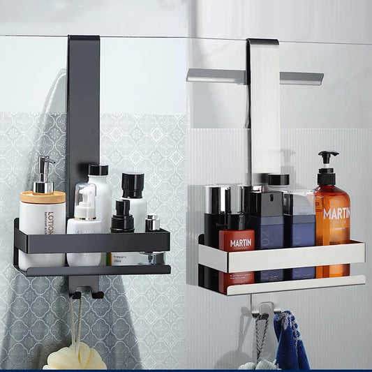 Movable No-Drill Bathroom Shelf