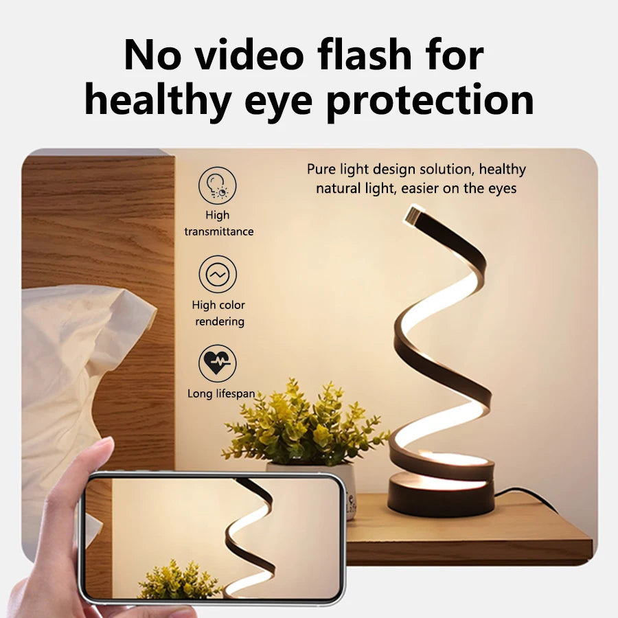 Modern Spiral LED Table Lamp
