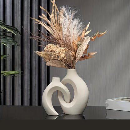 Modern Hollow Ceramic Vase Set
