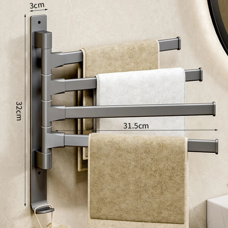 Rotatable Bathroom Towel Rack