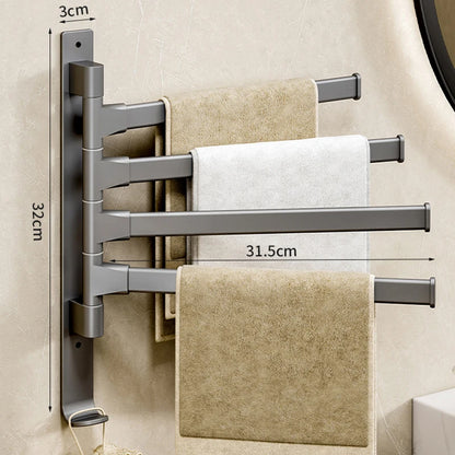 Rotatable Bathroom Towel Rack