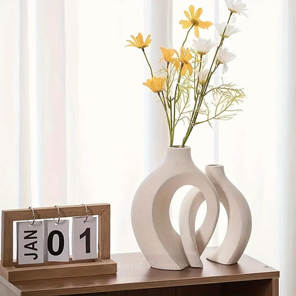 Modern Hollow Ceramic Vase Set