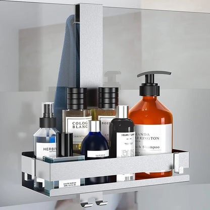 Movable No-Drill Bathroom Shelf