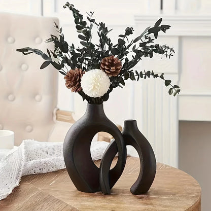Modern Hollow Ceramic Vase Set