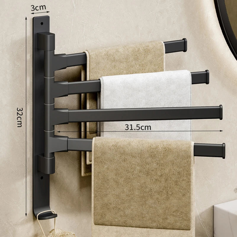 Rotatable Bathroom Towel Rack