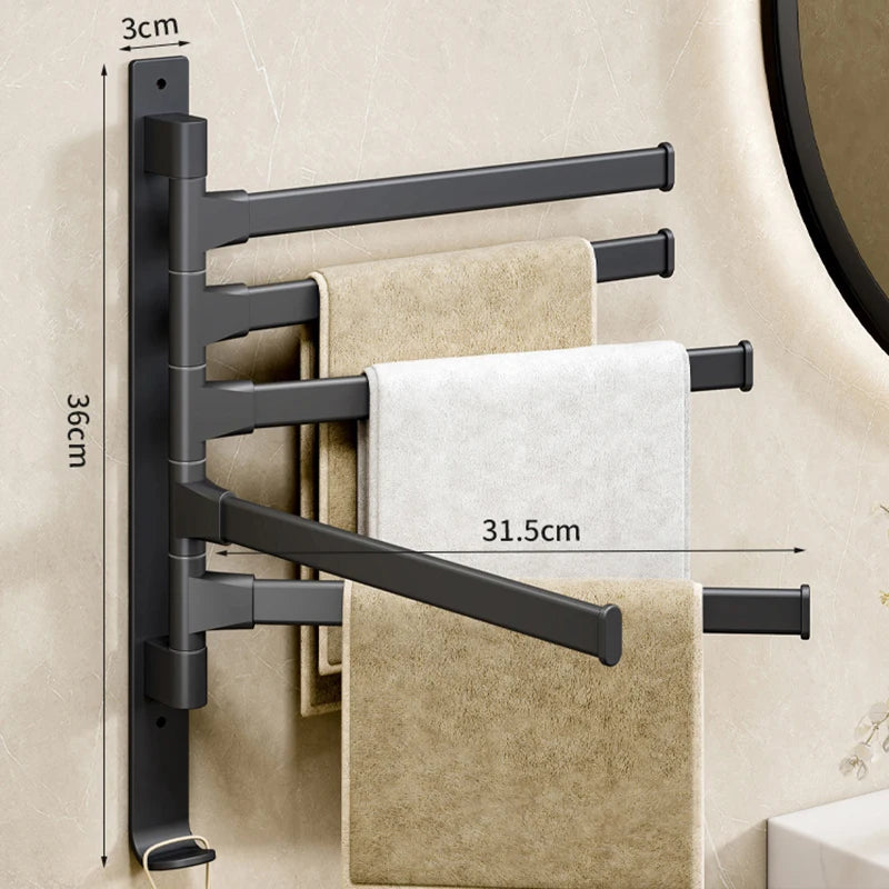 Rotatable Bathroom Towel Rack