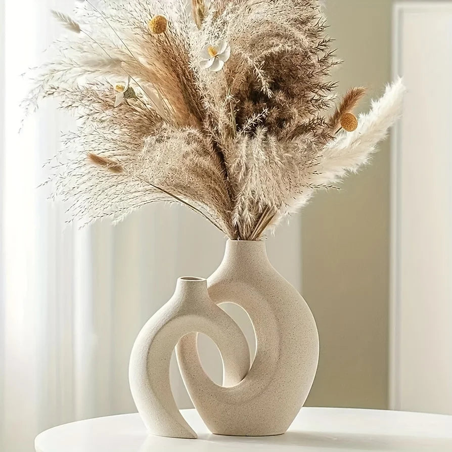 Modern Hollow Ceramic Vase Set