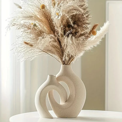 Modern Hollow Ceramic Vase Set