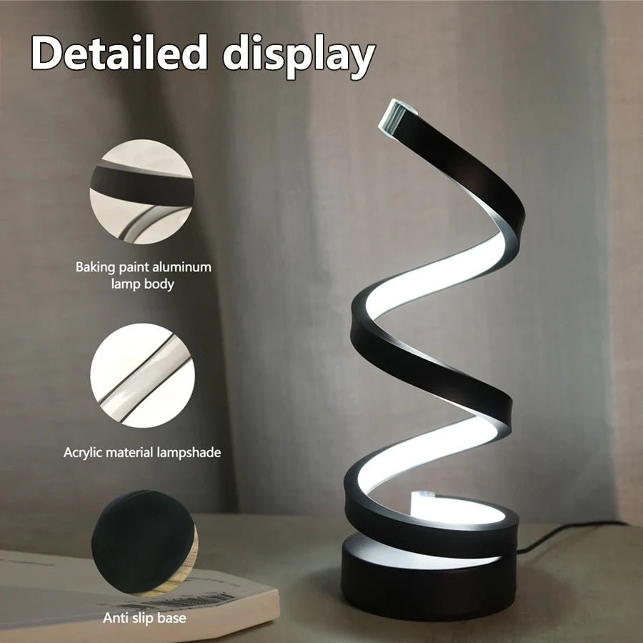 Modern Spiral LED Table Lamp