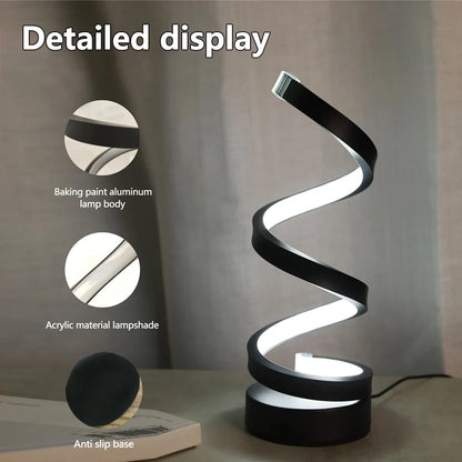 Modern Spiral LED Table Lamp