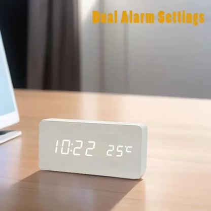 Wooden Digital Alarm Clock