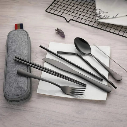 8-Piece Reusable Travel Cutlery Set