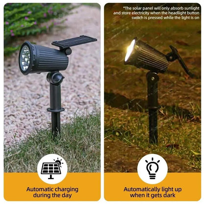 9-LED Solar Spot Lights